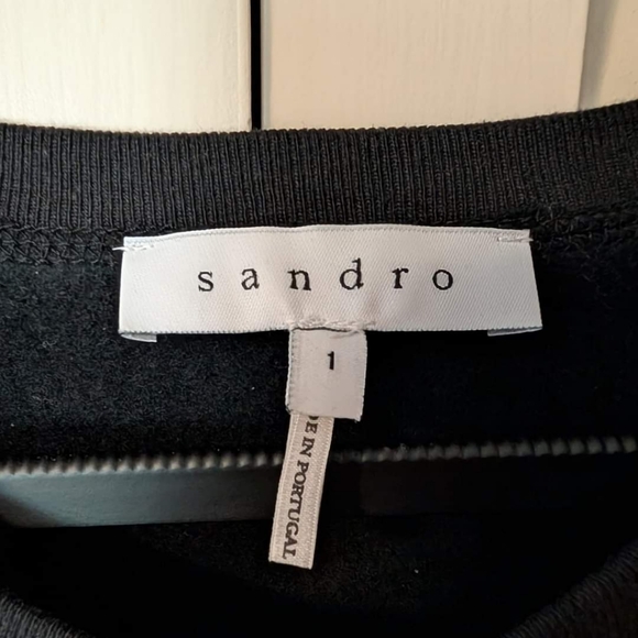 Sandro Paris Jewel Embellished Sweatshirt Size Small - Picture 3 of 5